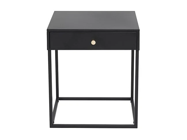 Table de Chevet Avec Tiroir "Bakal" 50cm Noir