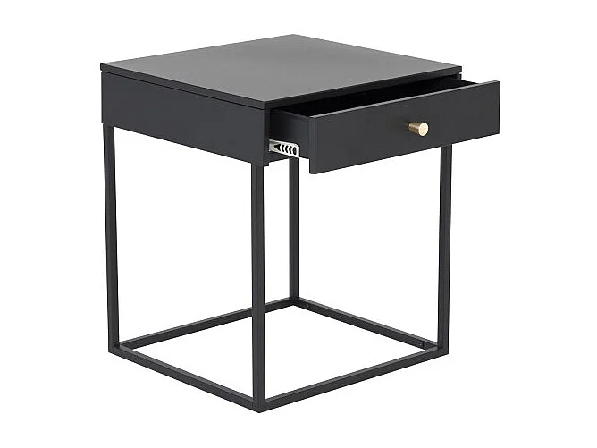 Table de Chevet Avec Tiroir "Bakal" 50cm Noir