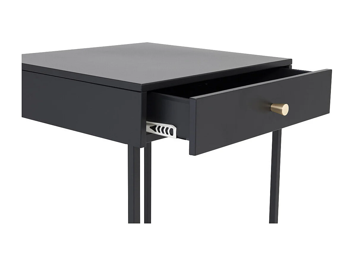 Table de Chevet Avec Tiroir "Bakal" 50cm Noir