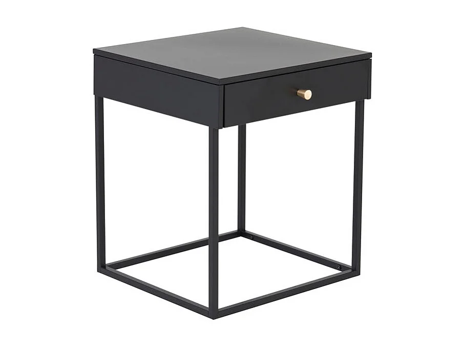 Bakal Table de nuit 1 tiroir, noir.