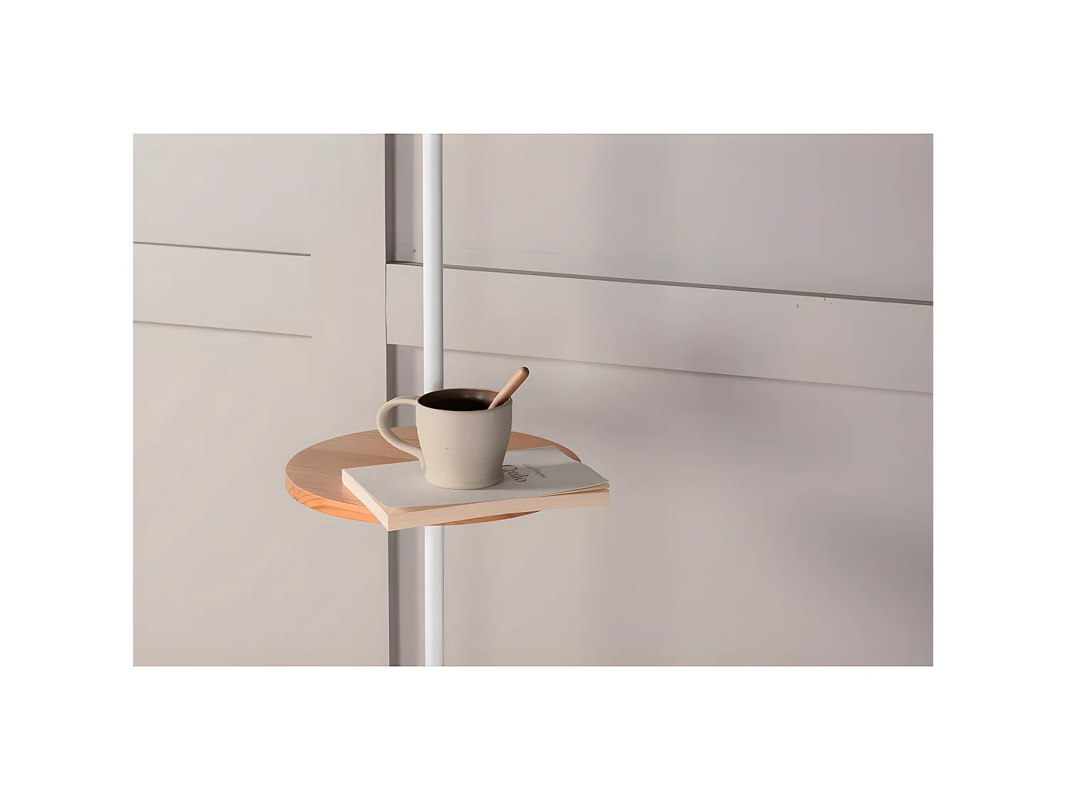 Nachttisch aus Stahl mit integrierter Lampe Hattman