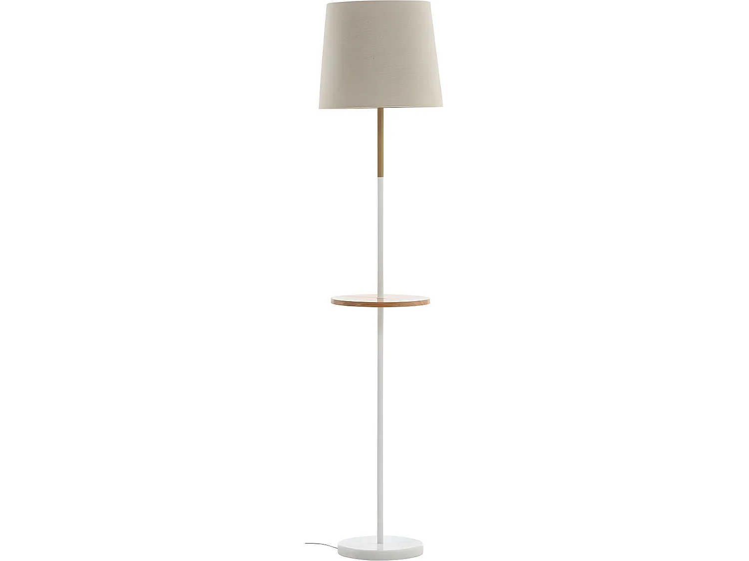 Lampadaire Avec Plateau "Hattman" 165cm Beige