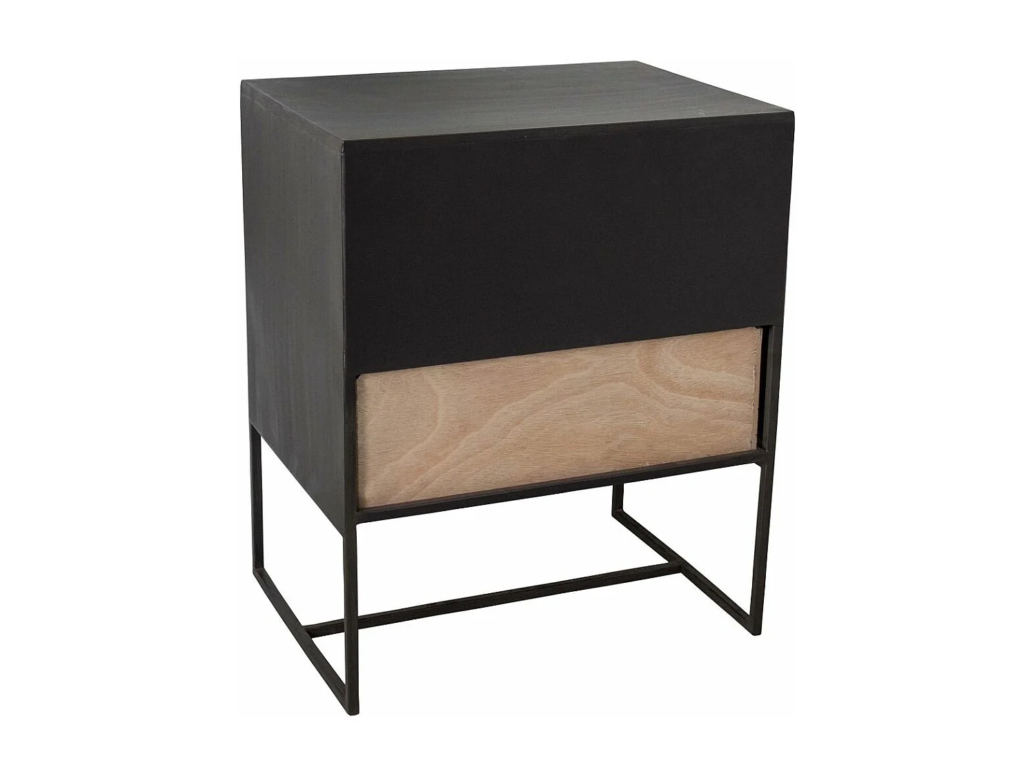 Chevet industriel et fer et bois 1 tiroir