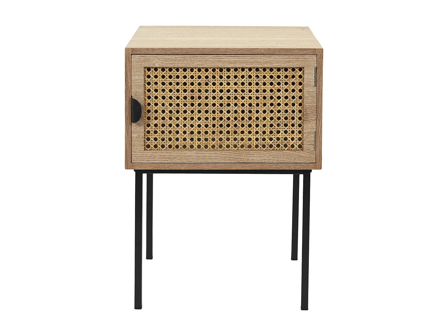 Chevet Cannage 1 Porte Bois Marron