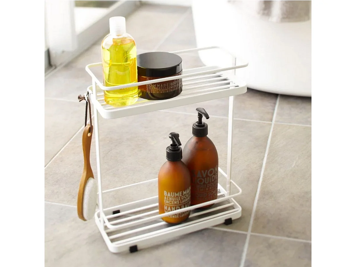 Etagère salle de bain en métal 2 niveaux