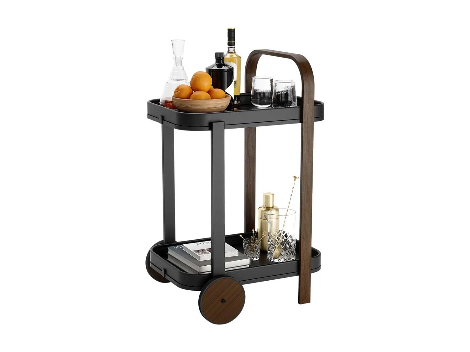 Desserte en acier 2 plateaux  Bellwood