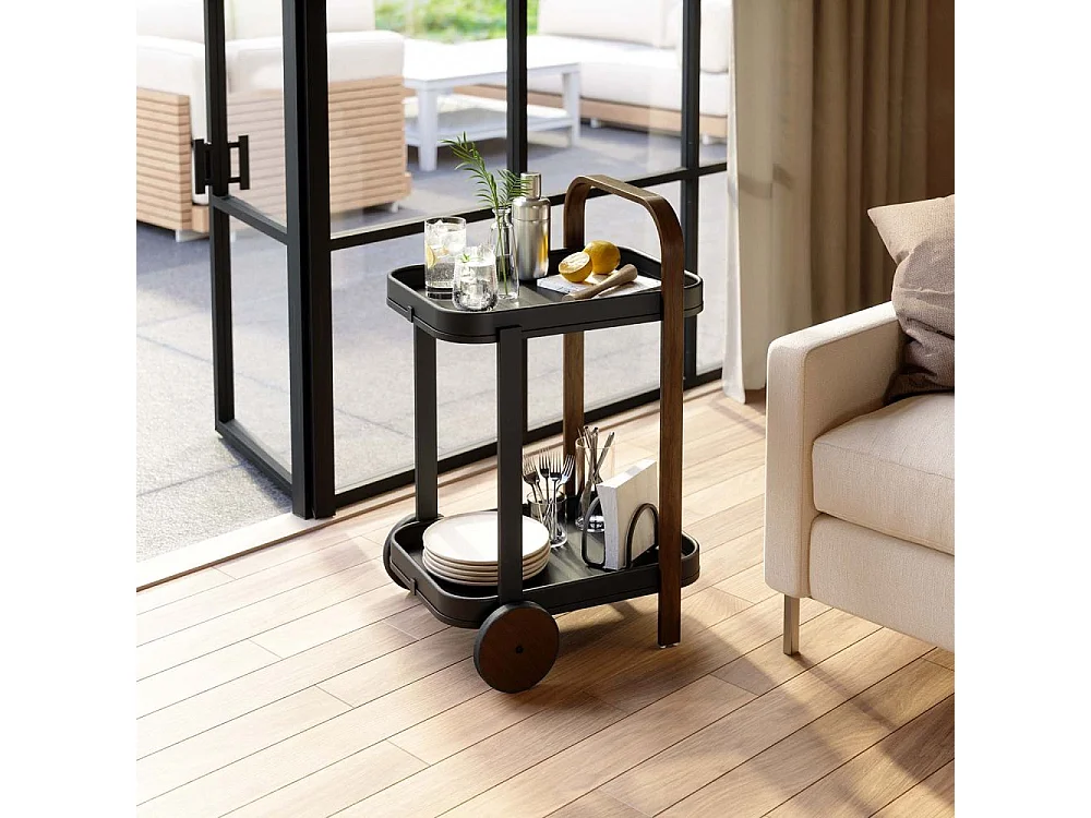 Desserte en acier 2 plateaux  Bellwood