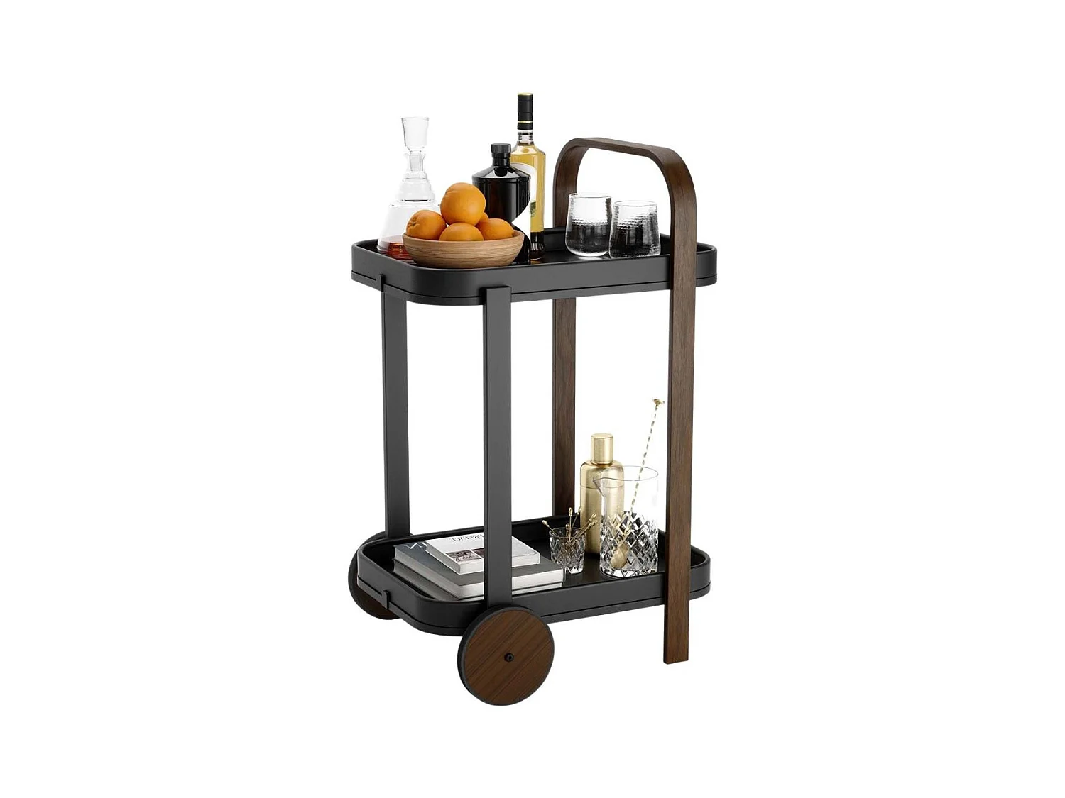 Desserte en acier 2 plateaux  Bellwood