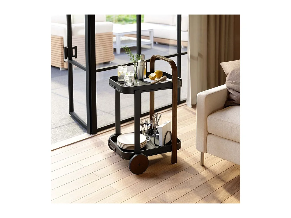 Desserte en acier 2 plateaux  Bellwood