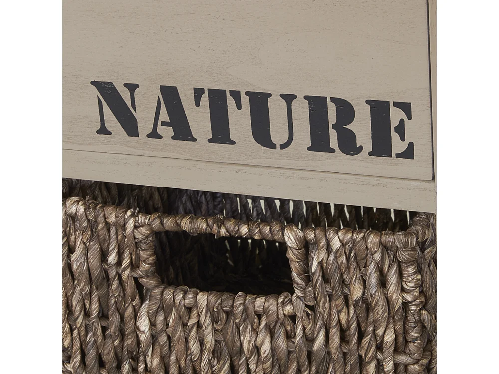 Commode en bois et maïs " Nature" 3 tiroirs