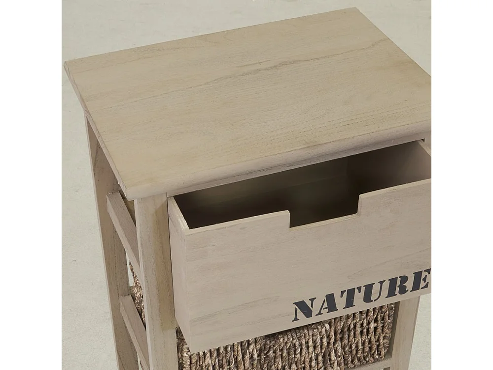 Commode en bois et maïs " Nature" 3 tiroirs