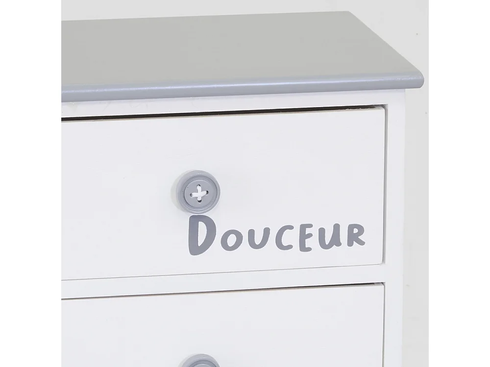 Commode/Chiffonnier bois ' Sérénité et Douceur ' 5 tiroirs
