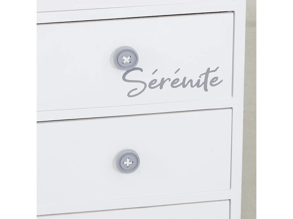 Commode/Chiffonnier bois ' Sérénité et Douceur ' 5 tiroirs
