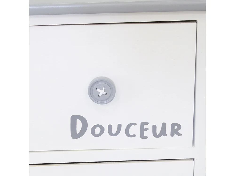 Commode/Chiffonnier bois ' Sérénité et Douceur ' 6 tiroirs