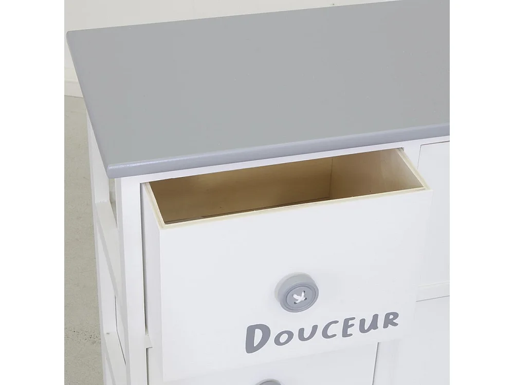 Commode/Chiffonnier bois ' Sérénité et Douceur ' 6 tiroirs