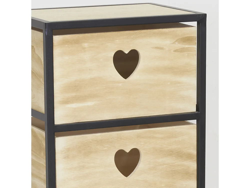 Commode 3 tiroirs en paulownia Lovely 3 tiroirs