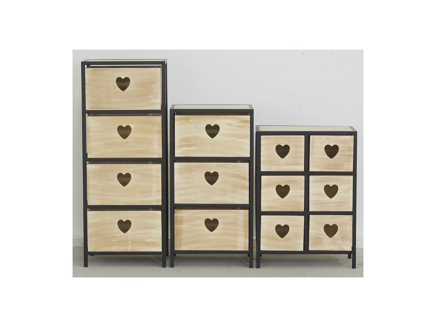 Commode 3 tiroirs en paulownia Lovely 3 tiroirs