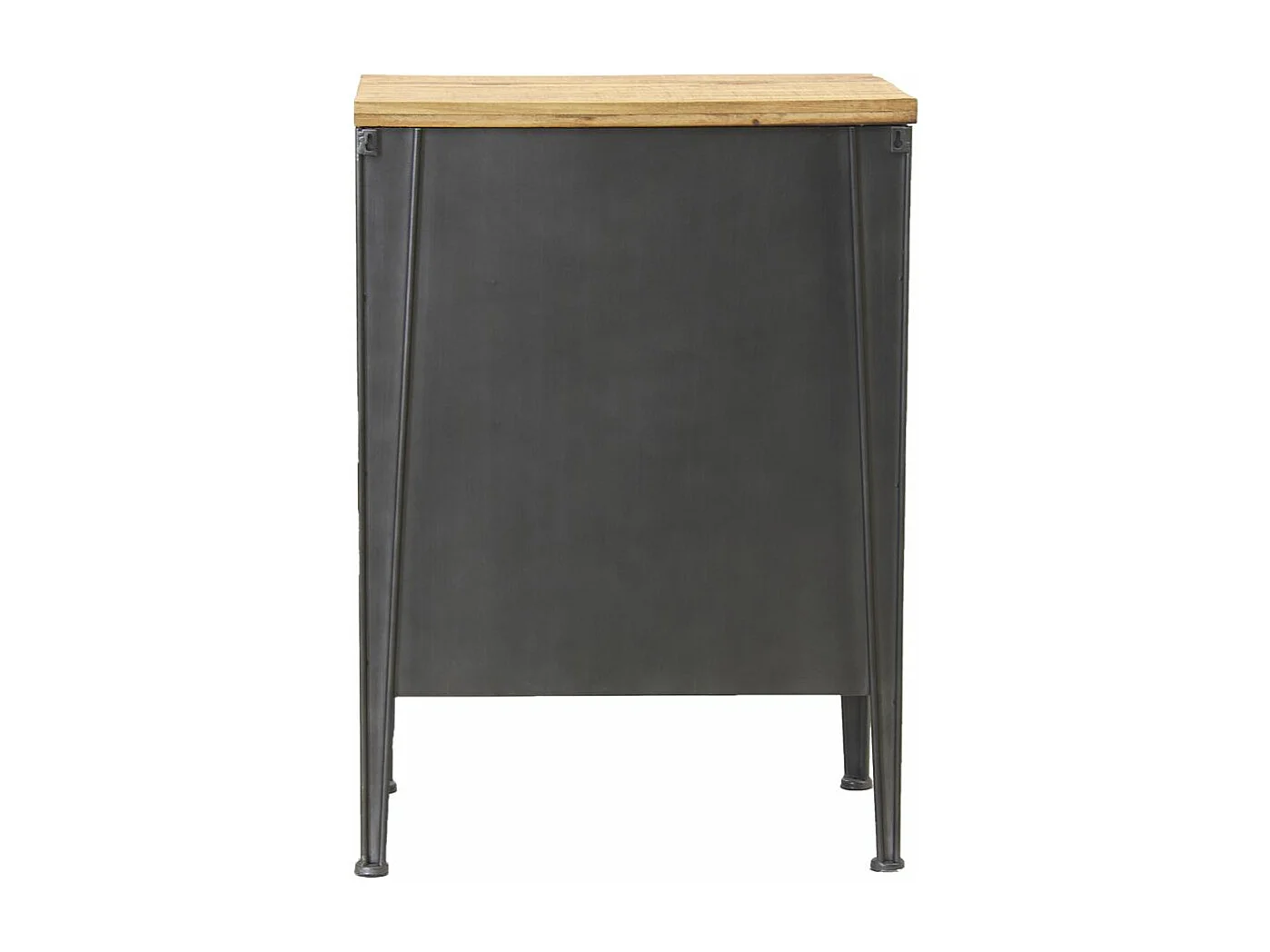 Commode en métal et sapin