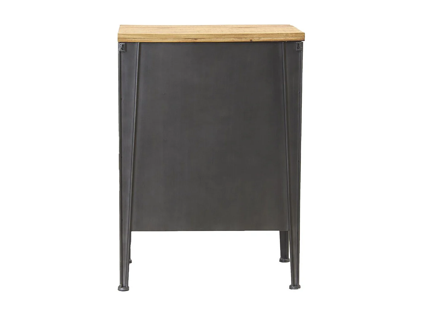 Commode en métal et sapin