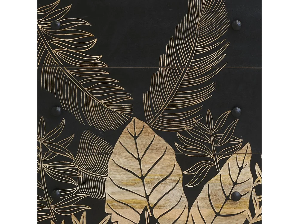 Commode en manguier naturel et teinté noir TROPICA