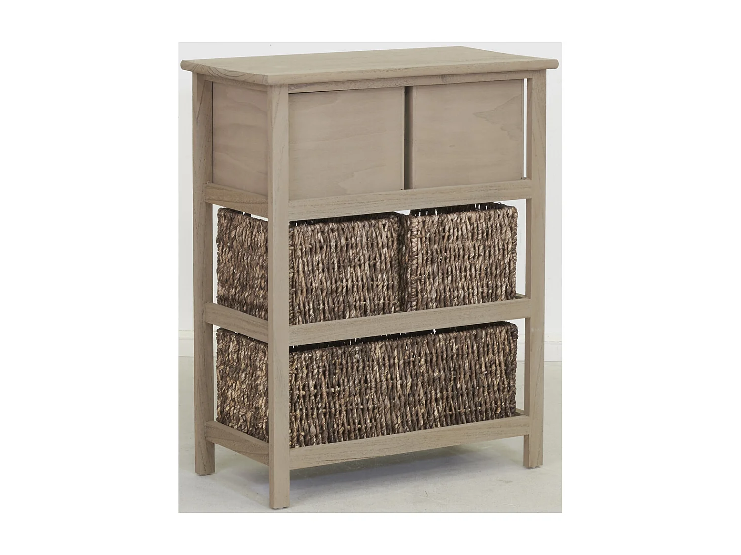 Commode en bois et maïs "Nature" 5 tiroirs