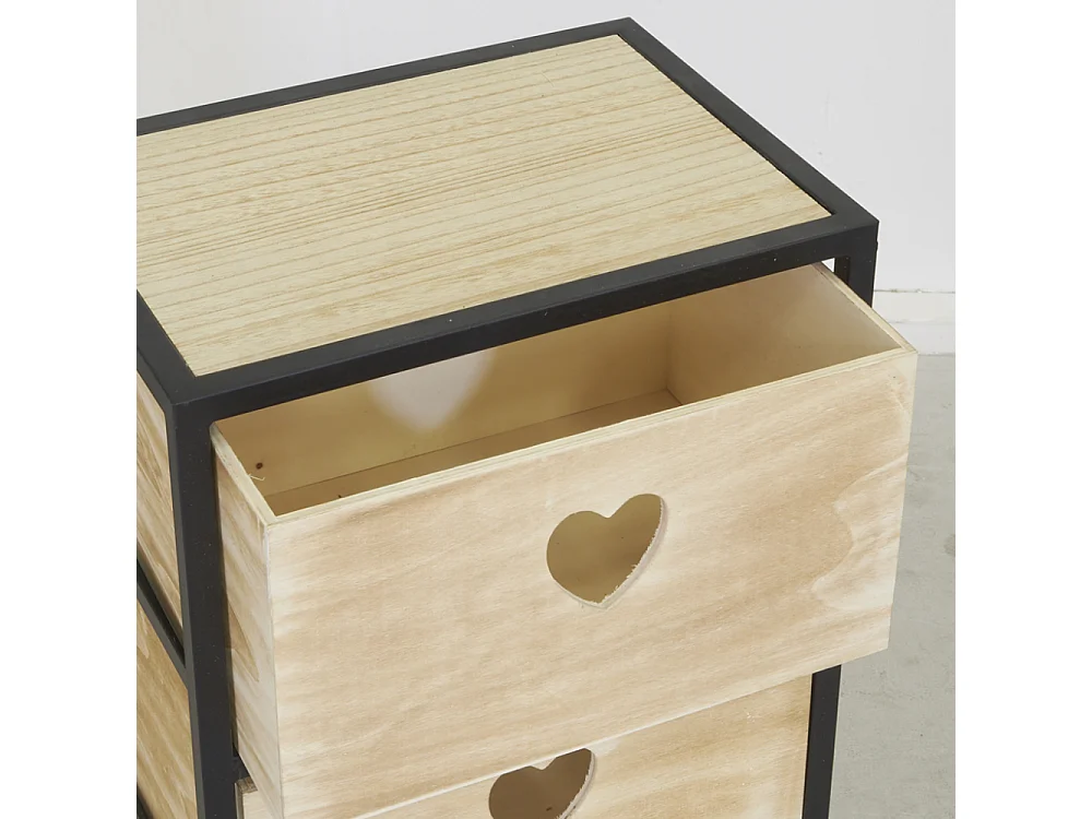 Commode 4 tiroirs en paulownia Lovely 4 tiroirs