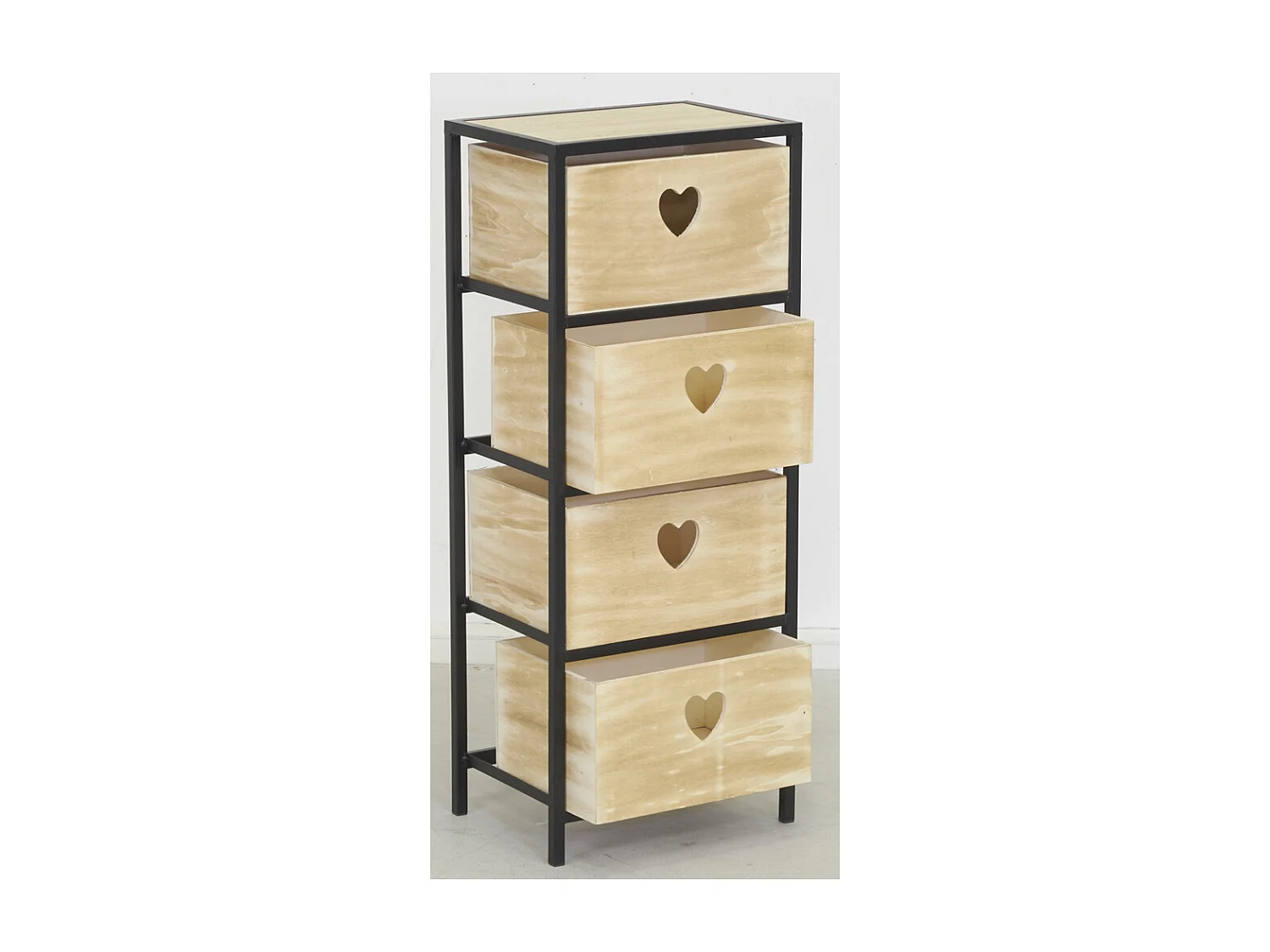 Commode 4 tiroirs en paulownia Lovely 4 tiroirs