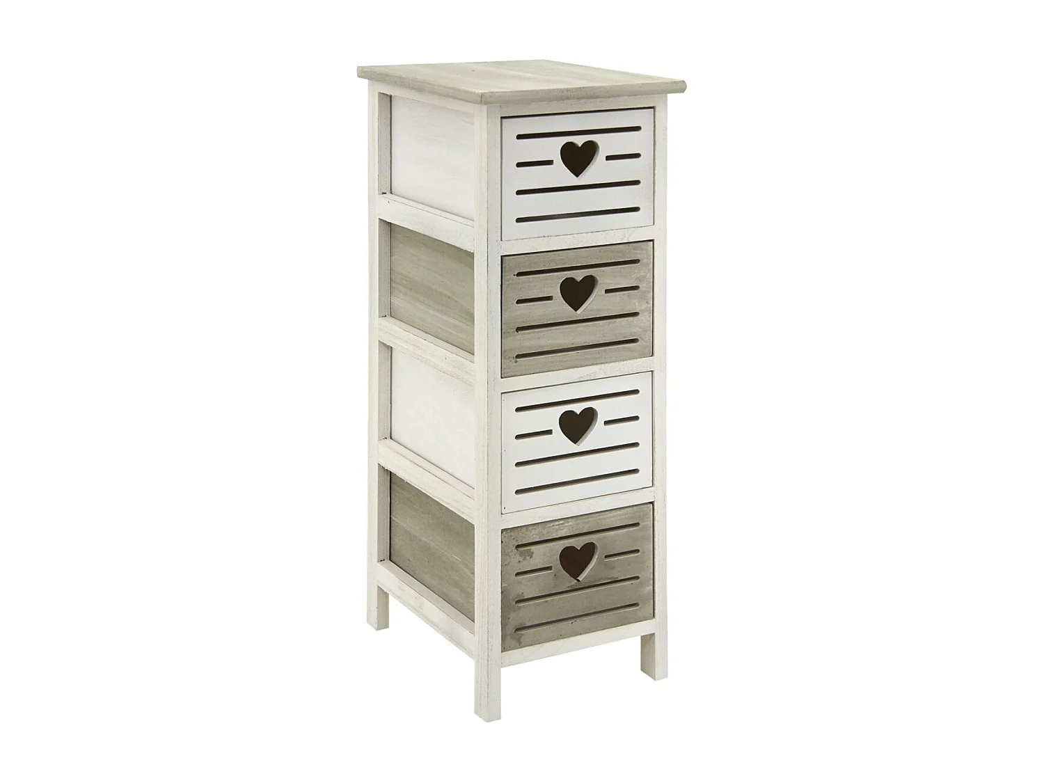 Kommode aus durchbrochenes Holz mit Herzen