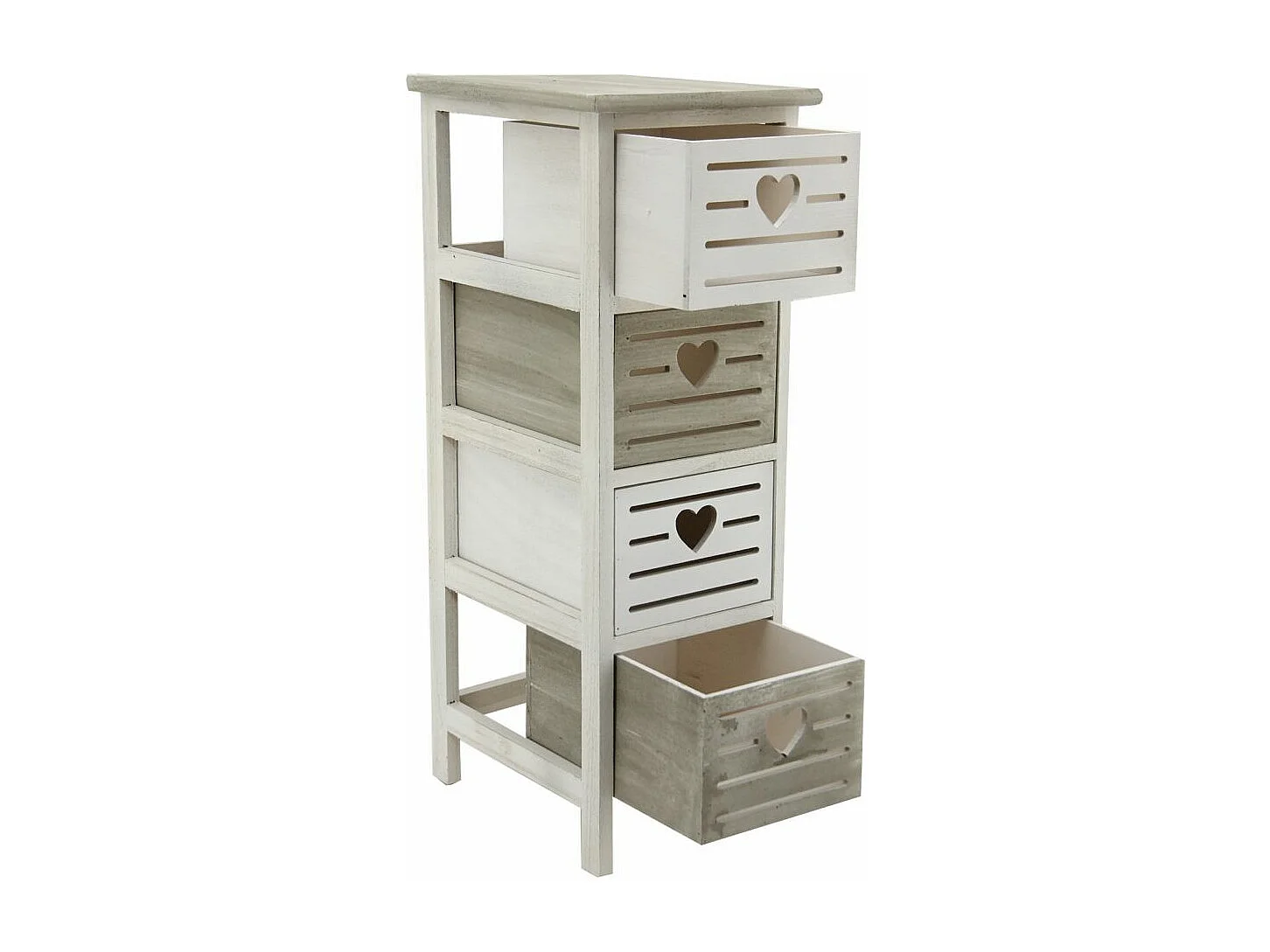 Kommode aus durchbrochenes Holz mit Herzen