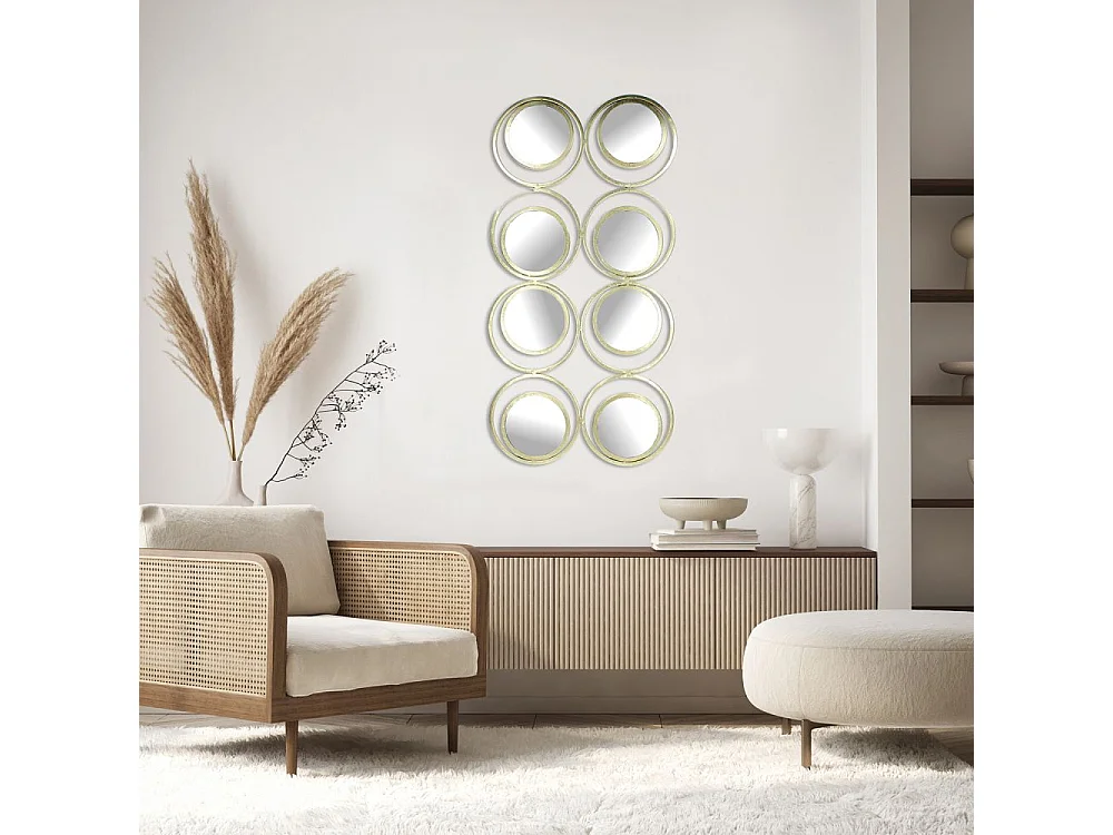 Miroir 8 bulles champagne