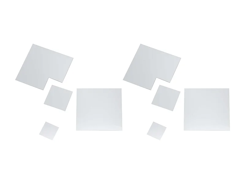 Décoration murale miroir à coller Palette (Lot de 2) Carré