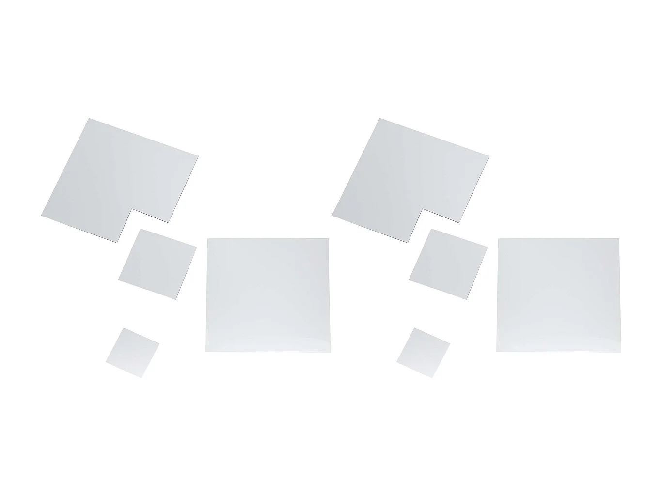 Décoration murale miroir à coller Palette (Lot de 2) Carré