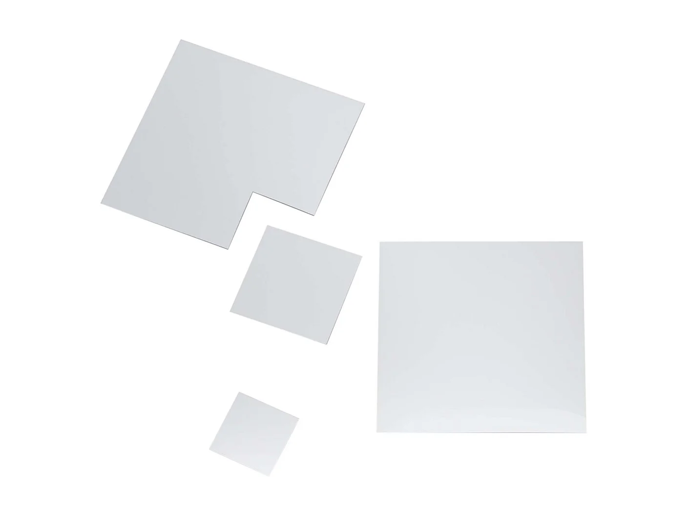 Décoration murale miroir à coller Palette (Lot de 2) Carré