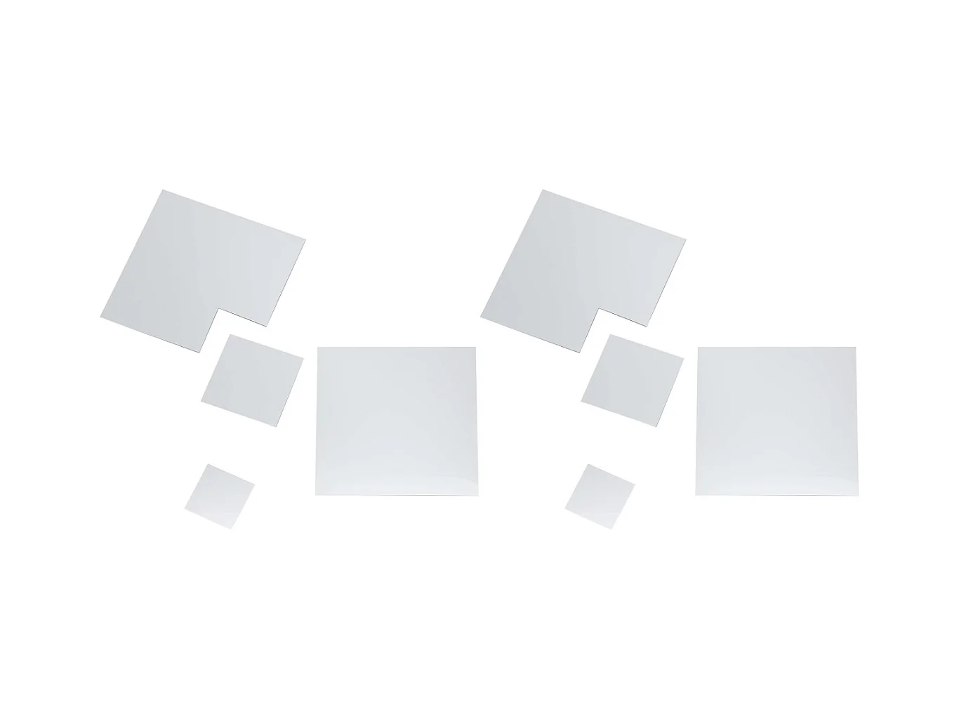 Décoration murale miroir à coller Palette (Lot de 2) Carré