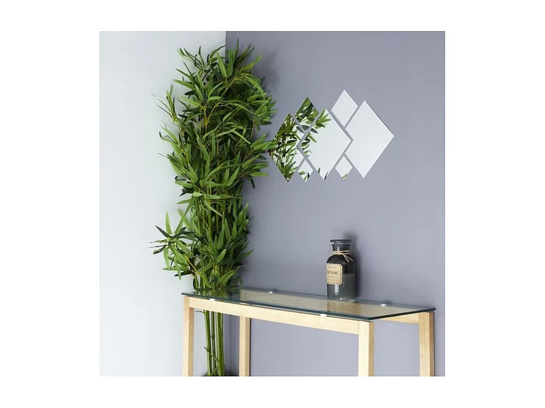 Decoration Murale Miroir A Coller Carree Argent