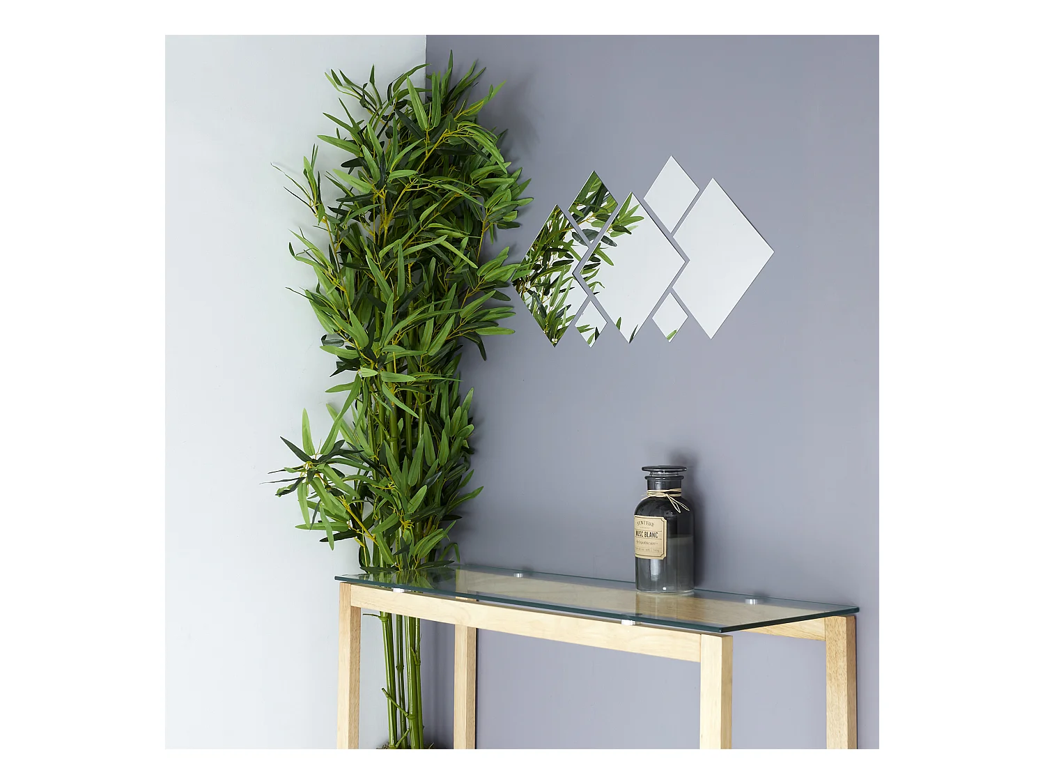 Decoration Murale Miroir A Coller Carree Argent