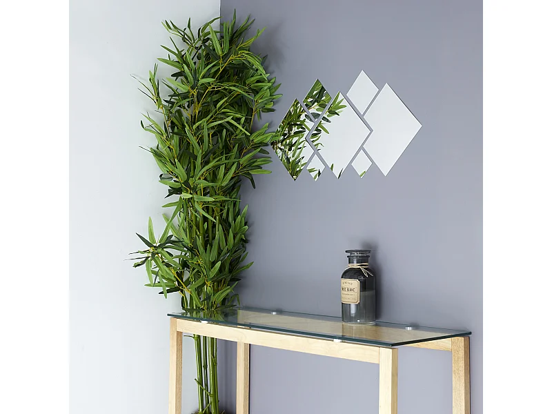 Decoration Murale Miroir A Coller Carree Argent