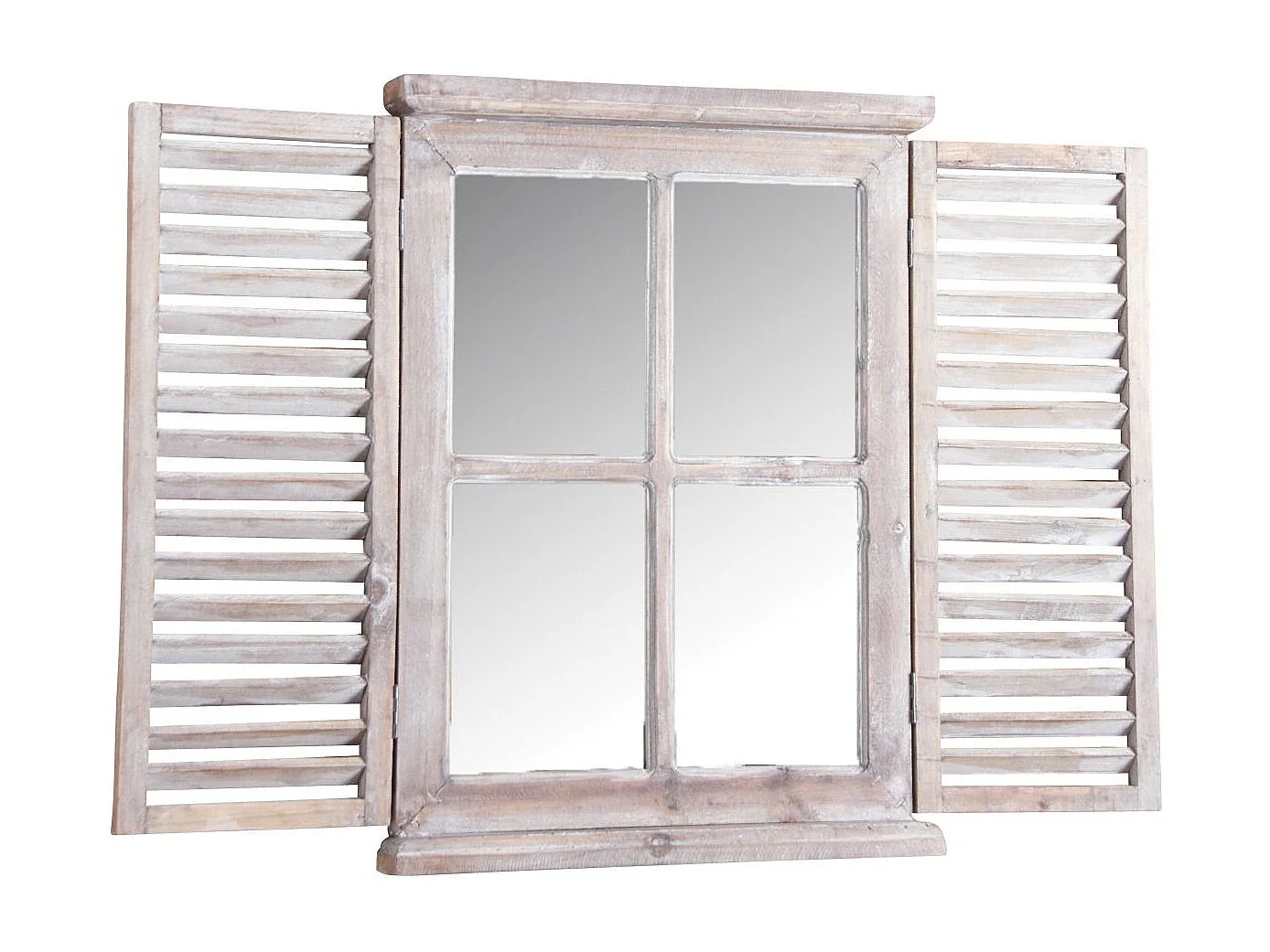 Miroir en bois teinté vieilli 76 x 6 x 57,5 cm