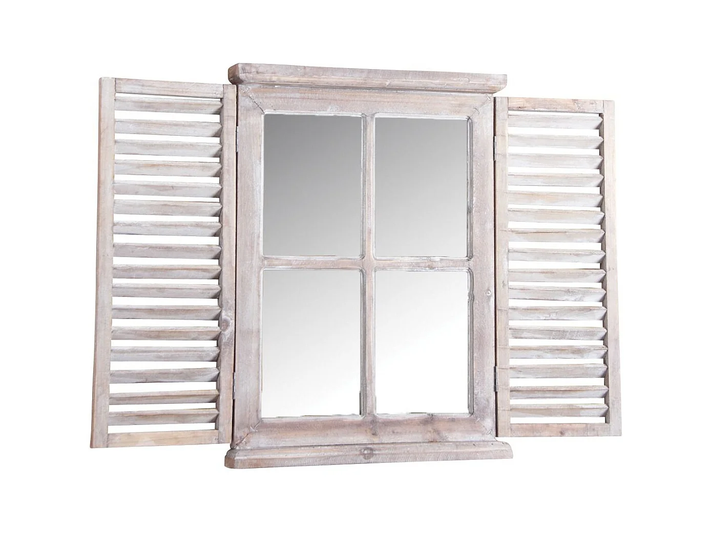 Miroir en bois teinté vieilli 76 x 6 x 57,5 cm
