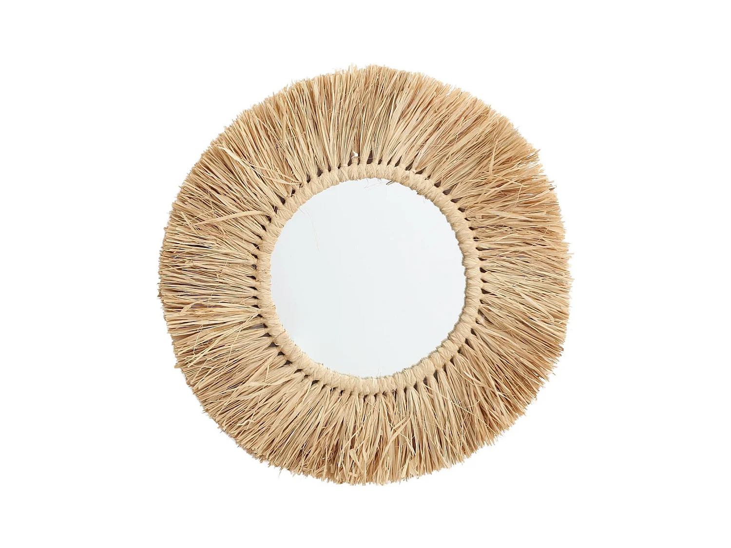 Miroir rond herbe séchée 50 cm