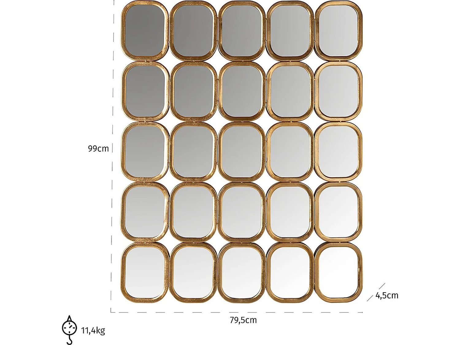 Miroir Marila avec 25 miroirs