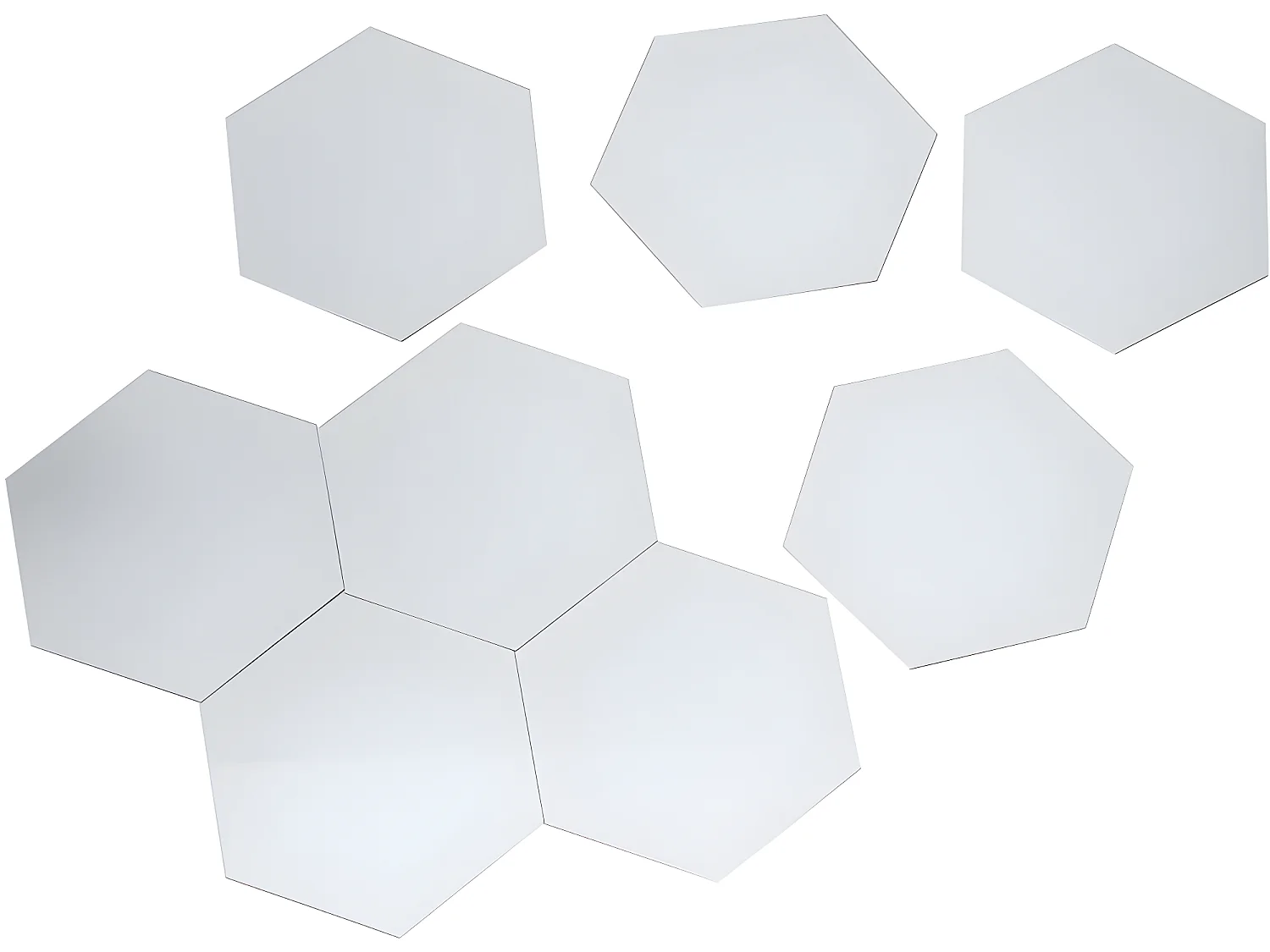 Décoration murale miroir à coller Palette (Lot de 2) Hexagone