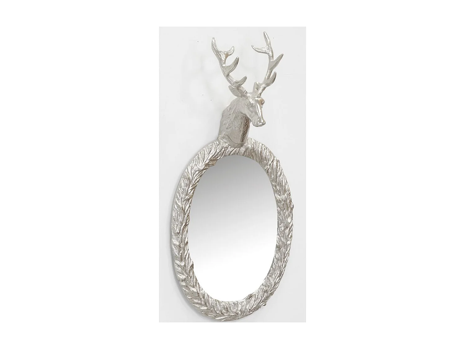 Grand miroir cerf en aluminium