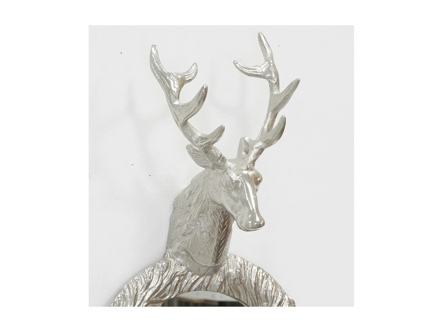Grand miroir cerf en aluminium