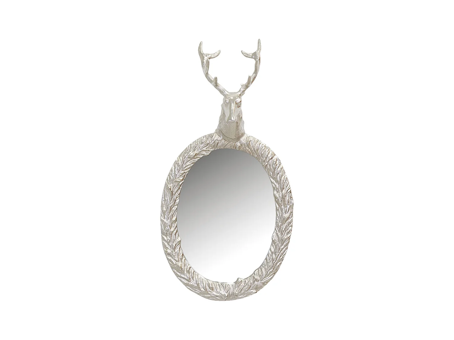 Grand miroir cerf en aluminium