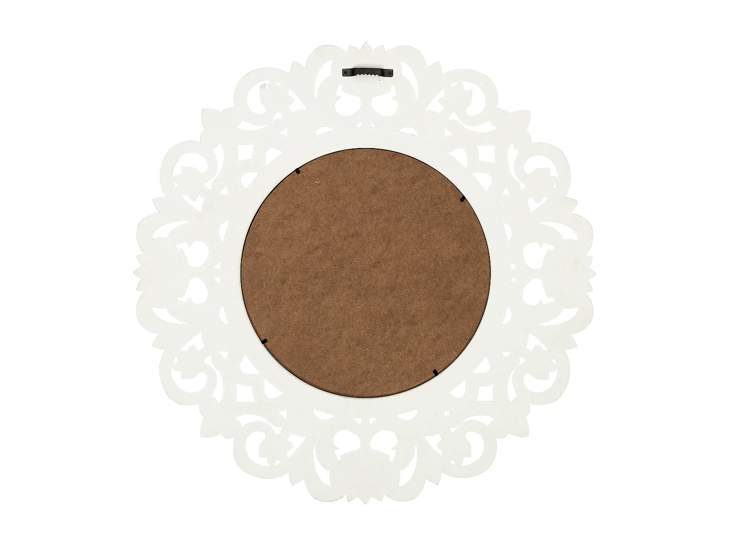 Miroir Bois Sculpte Charme 60cm Blanc