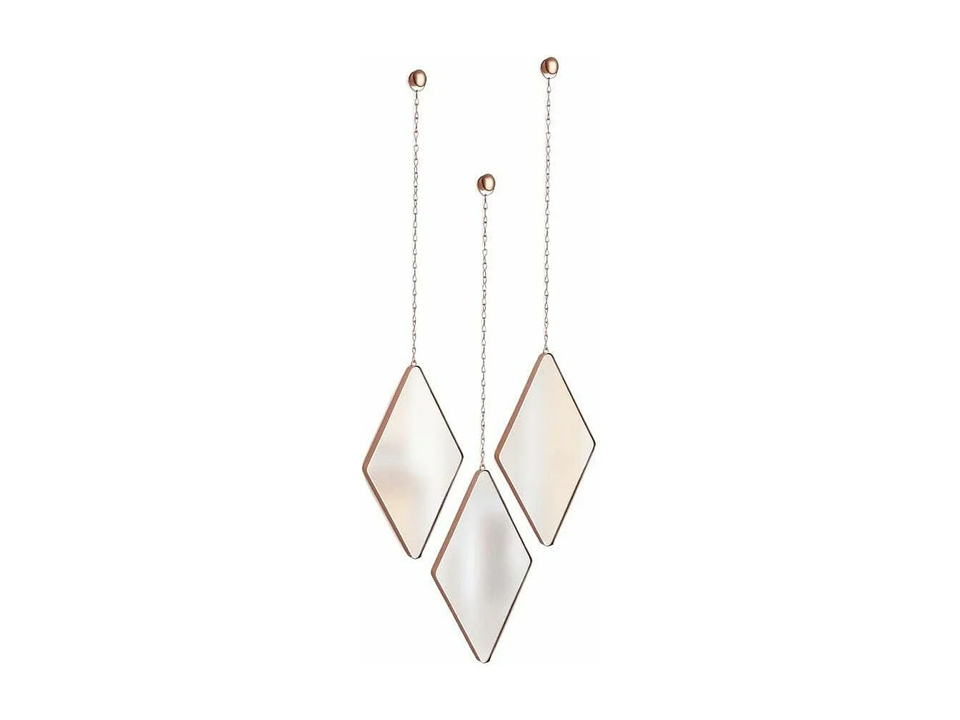 Miroir design suspendu Dima (Lot de 3) Cuivre