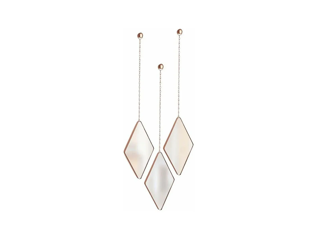 Miroir design suspendu Dima (Lot de 3) Cuivre