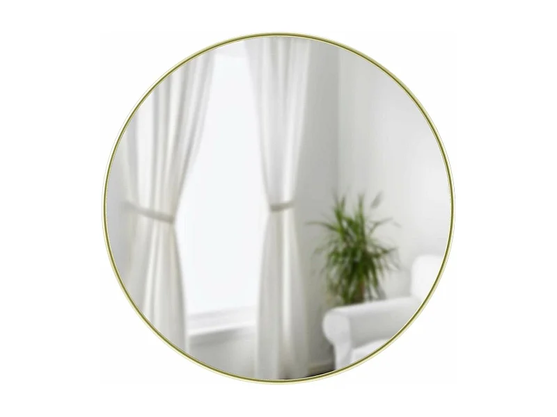 Specchio rotondo con finitura metallica Hubba 61 cm