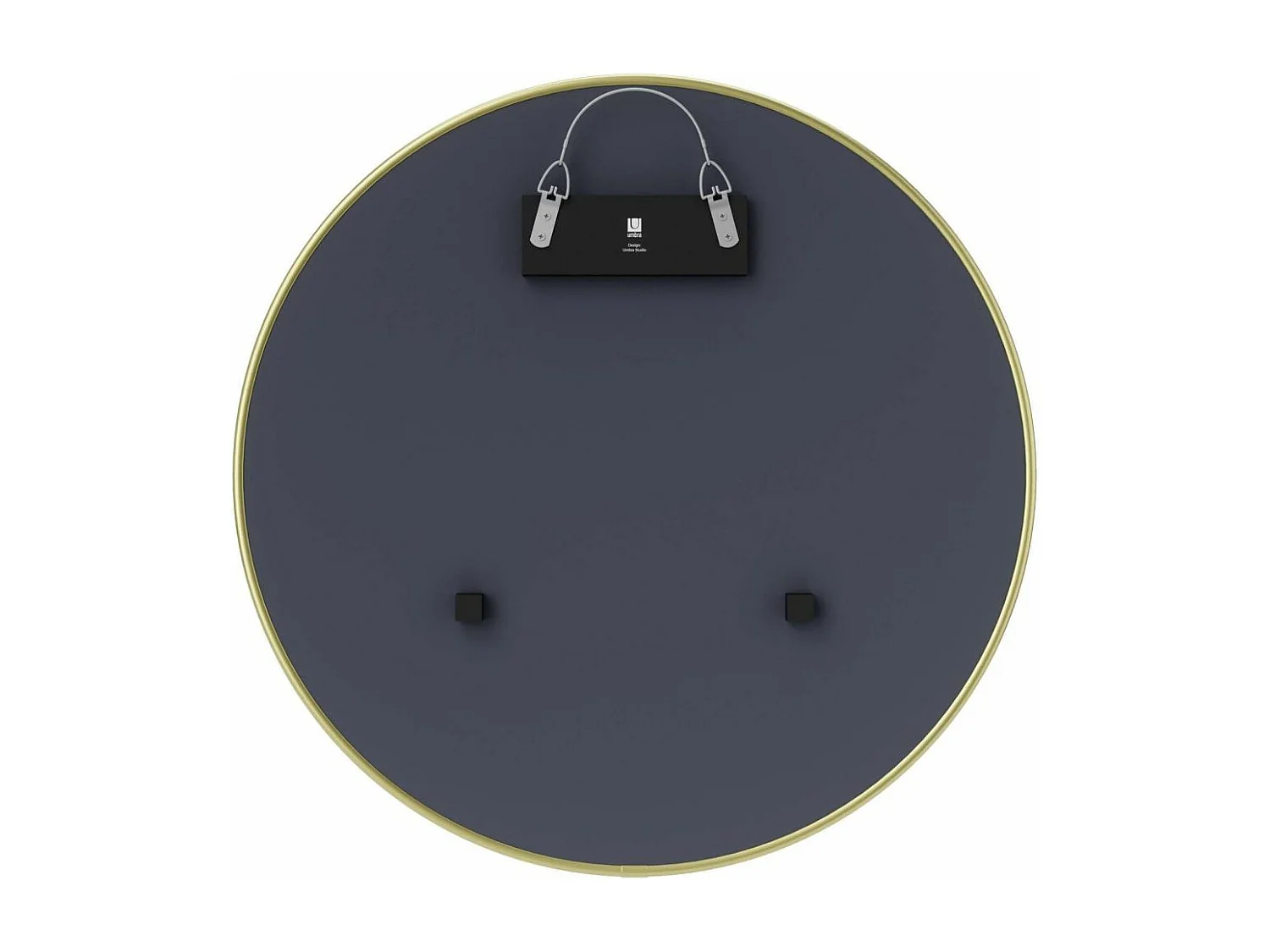 Specchio rotondo con finitura metallica Hubba 61 cm